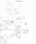 Blower HousingShrouds Rewind Diagram and Parts List for 197412-1124-E2  Briggs and Stratton Engine
